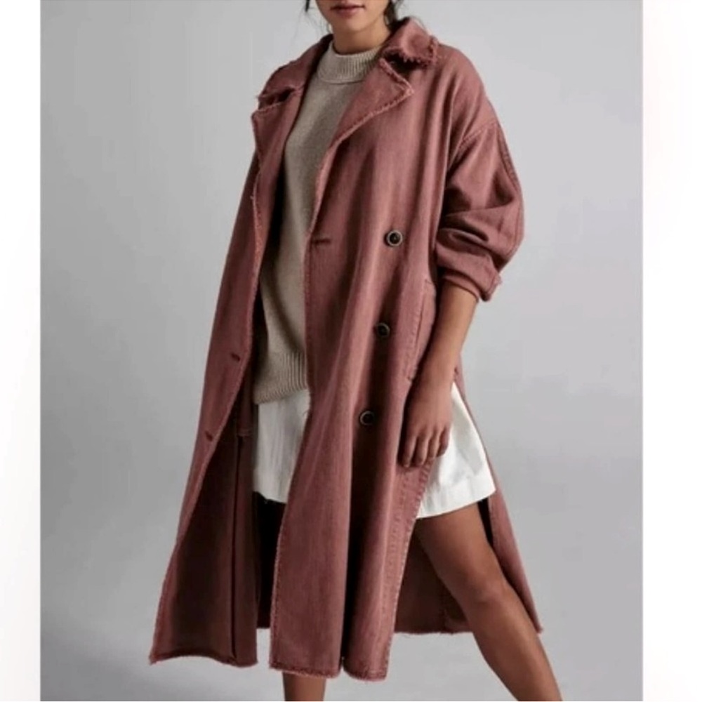 SOLD Free People Cherry Chia Trench Coat